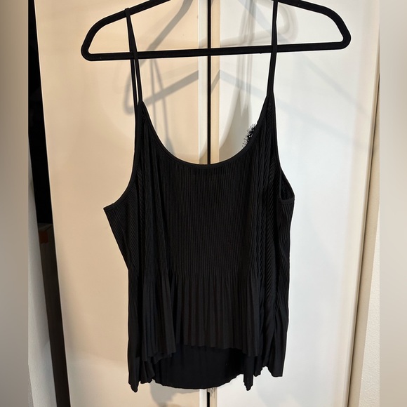 Violeta by MNG Black XXL Lace Blouse Tank 2x - Picture 7 of 8